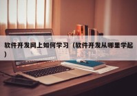 软件开发网上如何学习（软件开发从哪里学起）