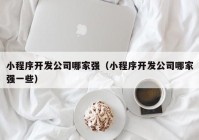 小程序开发公司哪家强（小程序开发公司哪家强一些）